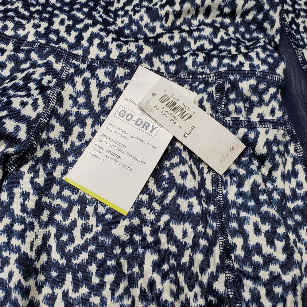 Old Navy Navy and White Abstract Print Kids Leggings